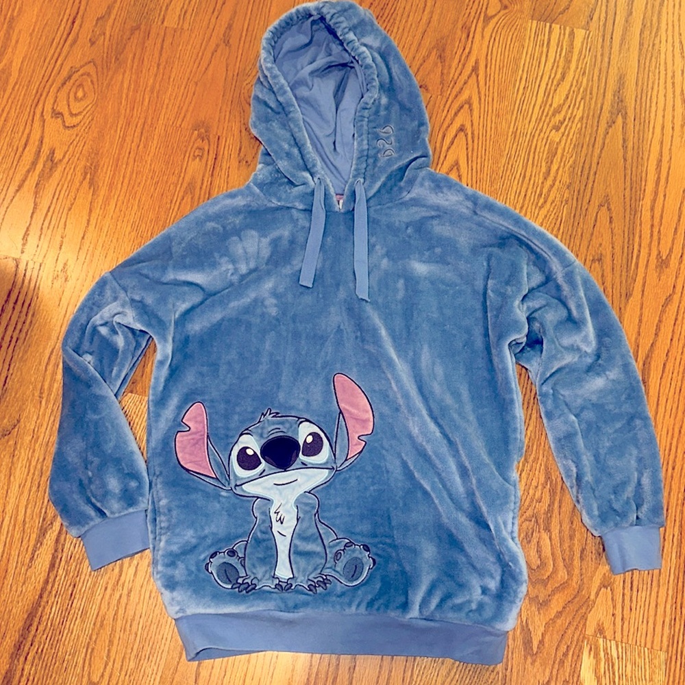 Disney Authentic Stitch Fuzzy Hoodie - Adult size Small